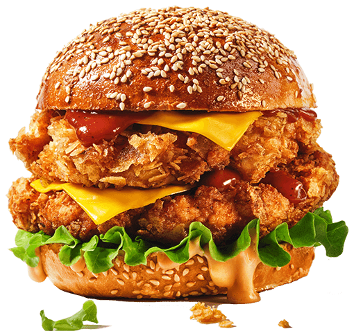 Cheese Burger Onion Tomato Lettuce